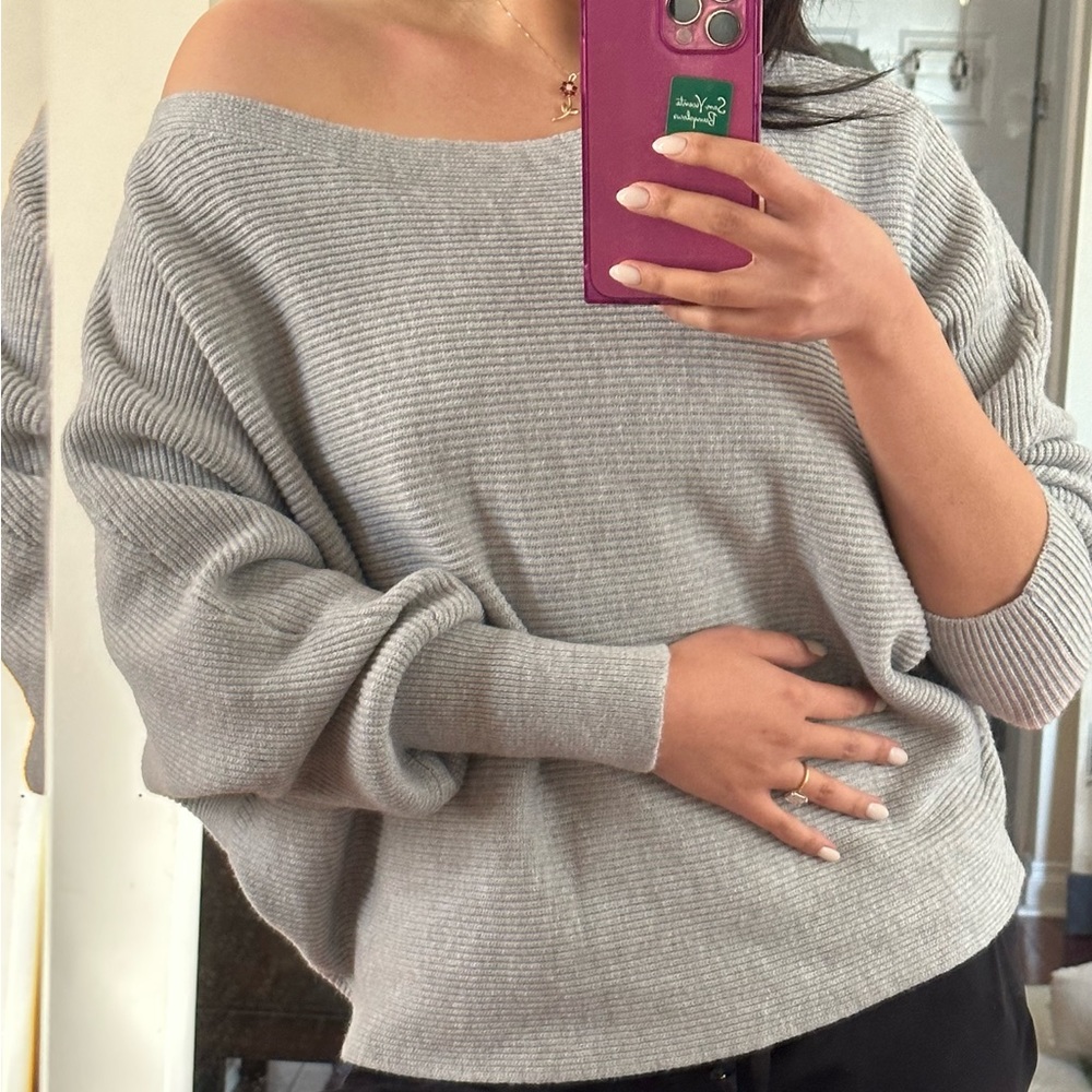 House of Harlow Revolve x Winifred Wide Neck Shoulder Sweater Small